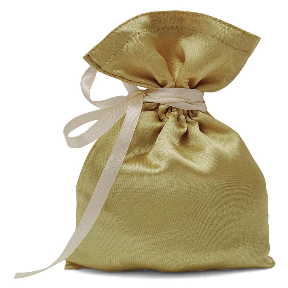Darling Souvenir 50 Satin Drawstring Gift Pouch Small Wedding Party Favors Bag - 4" x 6.5" inches Baby Shower Thank You Pouches- Champagne Gold