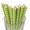 Free DHL 500 pcs Lime Green Chevron Paper Straws Bulk, Lime Green and White Zig Zag Paper Drinking Straws for Party, Wedding, Birthday, Mason Jar Straws view 1