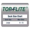 Top Flite Men's Diabetic Non-binding Cushion Ultra Dri Mid Calf 2 Pair Pack Socks, Black, Large view 2
