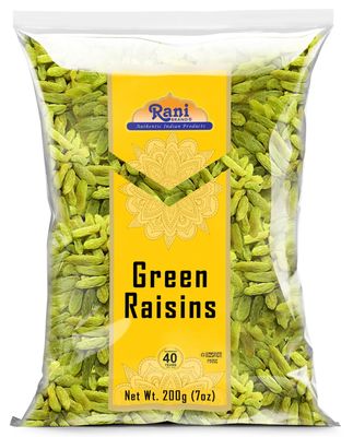 Rani Green Raisins 7oz (200g) ~ All Natural | Gluten Friendly | NON-GMO | Kosher | Vegan | Product of USA