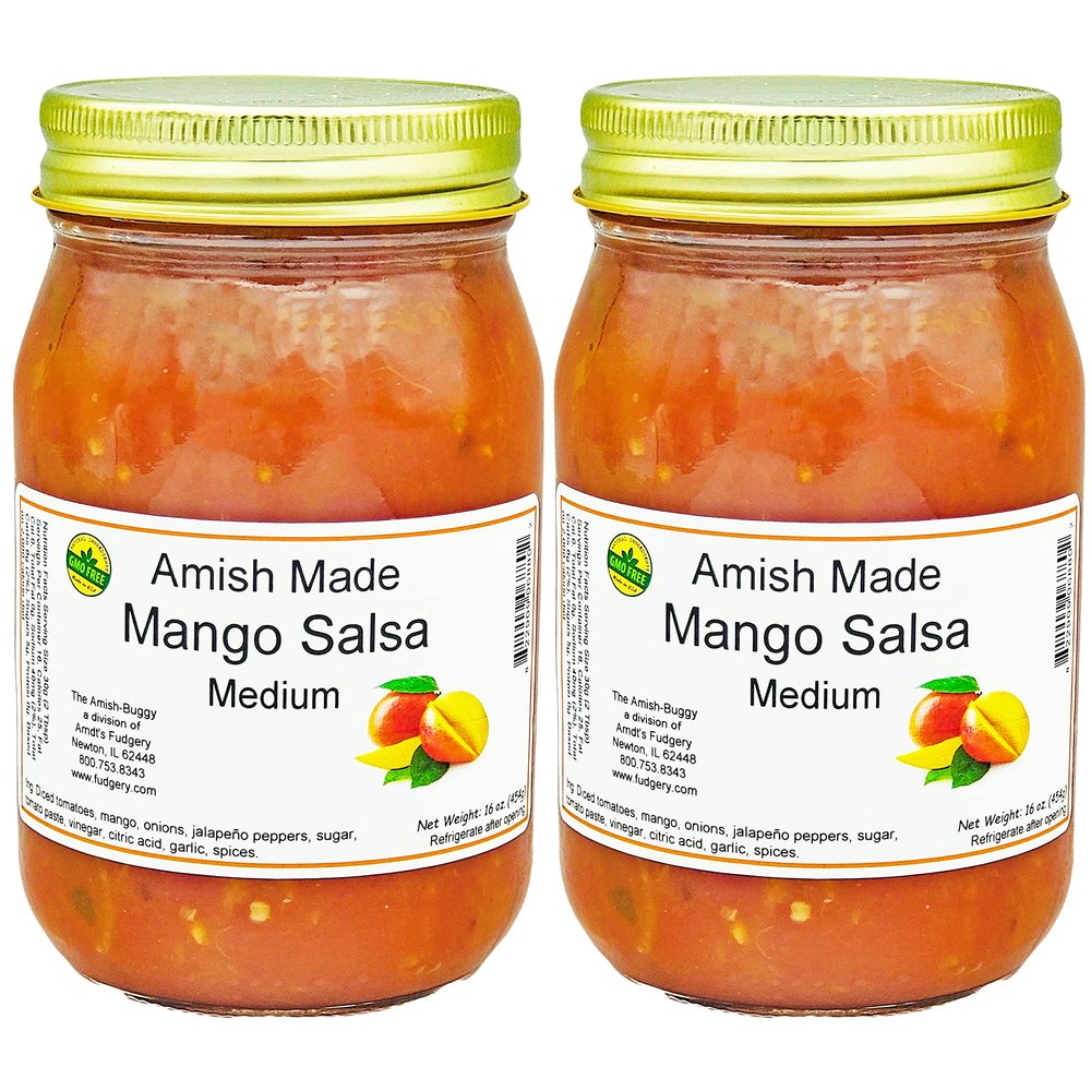 Amish Salsa - 2-16 Oz Jars (Mango Medium)