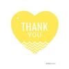 Andaz Heart Gift Tags, Chevron Style, Thank You, Yellow, 30-Pack view 1