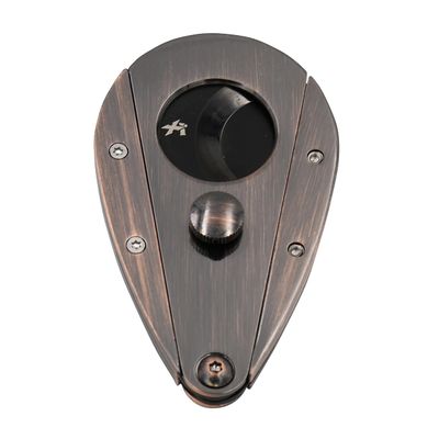 Xikar Xi3 Cigar Cutter, 54 Ring Gauge, Unique Teardrop Shape, 440 Stainless Steel With An HRC of 57, Vintage Bronze