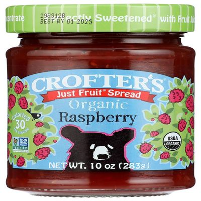 Organic Raspberry Fruit Spread, 10 Ounce - 6 per case. Y