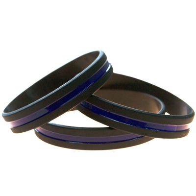 2ndAmendmentSurplus.com Thin Blue Line Wristband Silicone Bracelet 3 Pack Lives Matter