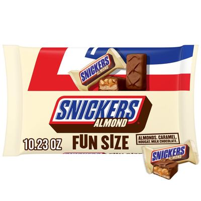 SNICKERS Almond Fun Size Chocolate Bars Individually Wrapped, 10.23 oz