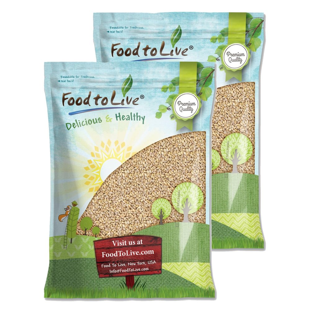 Food to Live - Pearl Barley, 25 Pounds Processed Hulled Barley, Cereal Grain, Kosher, Vegan, Bulk. Cooks Faster than Hulled Barley. High in Fiber. Great for Soups, Risottos.