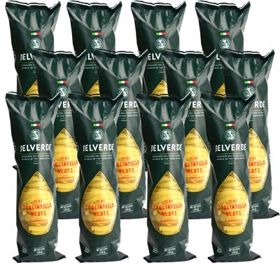 Delverde Artisan Made Tagliatelle Nests with Spring Water Certified Kosher 8.8oz 12 pack