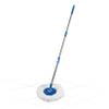 Gala Spin Mop Extendable Handle/Stick Rod with Microfiber Refill (150750), White & Blue Finish view 1