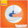 Gala Spin Mop Extendable Handle/Stick Rod with Microfiber Refill (150750), White & Blue Finish view 3