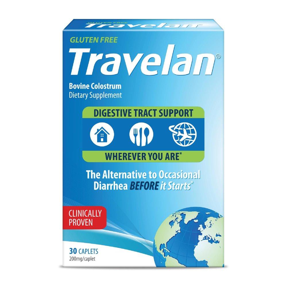 Anti Diarrhea Pills Help Prevent Travelers Diarrhea Before It Starts, Clinically Proven, Travel Essentials, Drug-Free Colostrum, Natural Digestive and Immune Support Supplement, 30 Count