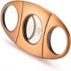 ALASKA BEAR - Antique Bronze Cigar Cutter Stainless Steel Guillotine Double Cut Blade in Black Gift Pouch view 3