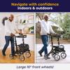 Drive Medical RTL10266CF Nitro Elite CF Foldable Rollator Walker with Seat, Black view 4
