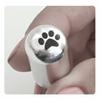 Set of TWO Silver Paws on Heart CREMATION URN Keepsakes with LASER ENGRAVED PAW - Includes 24" Ball-Chains, Velvet Pouches and Fill Kit view 2