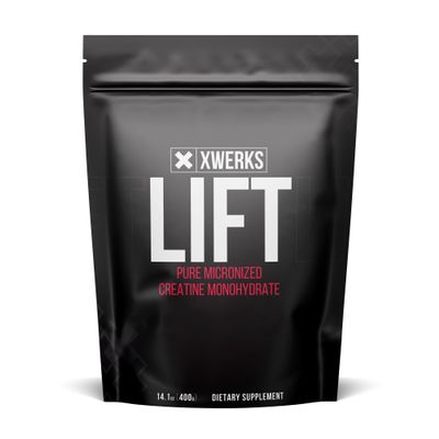 Xwerks Lift Creatine Monohydrate Powder, Micronized and Unflavored with 80 Servings, 5000mg, 5g Per Scoop, Highly Soluble Pre Workout Creatine for Women and Men, Muscle Power and Training Endurance