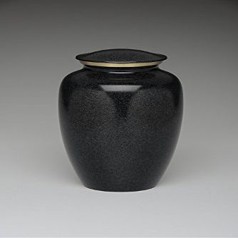 Brass Cremation Urn - Black - Adult Wholesale Case of 4 For Resale
