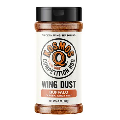 Kosmos Q Buffalo Wing Dust, Classic Buffalo Seasoning Powder For Chicken, Popcorn, Fries & More, Bold & Spicy Chicken Wing Seasoning, Dry Rub Dust for Grilling and Smoking, 5 Oz Shaker Bottle