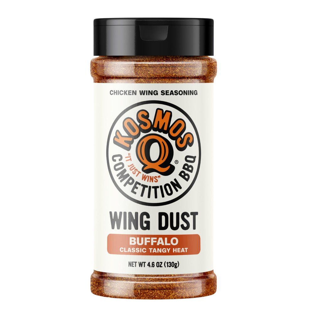 Kosmos Q Buffalo Wing Dust, Classic Buffalo Seasoning Powder For Chicken, Popcorn, Fries & More, Bold & Spicy Chicken Wing Seasoning, Dry Rub Dust for Grilling and Smoking, 5 Oz Shaker Bottle