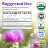 USDA Organic Milk Thistle Capsules - 80% Silymarin Supplement for Liver Support- Super Concentrated 300mg of 30:1 Milk Thistle Extract Equivalent to 9,000mg - Milk Thistle Liver Detox 60 Day Supply view 2