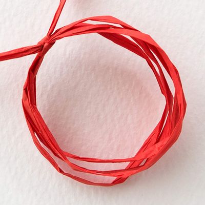 Heads Paper Raffia Ribbon, 0.2 inch (5 mm) Width x 164.4 ft (50 m) Roll, Red/Red Heads PR-RE