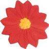 12pk Poinsettia Large (21) Ready To Use Cake Cupcake Sugar Decoration Toppers