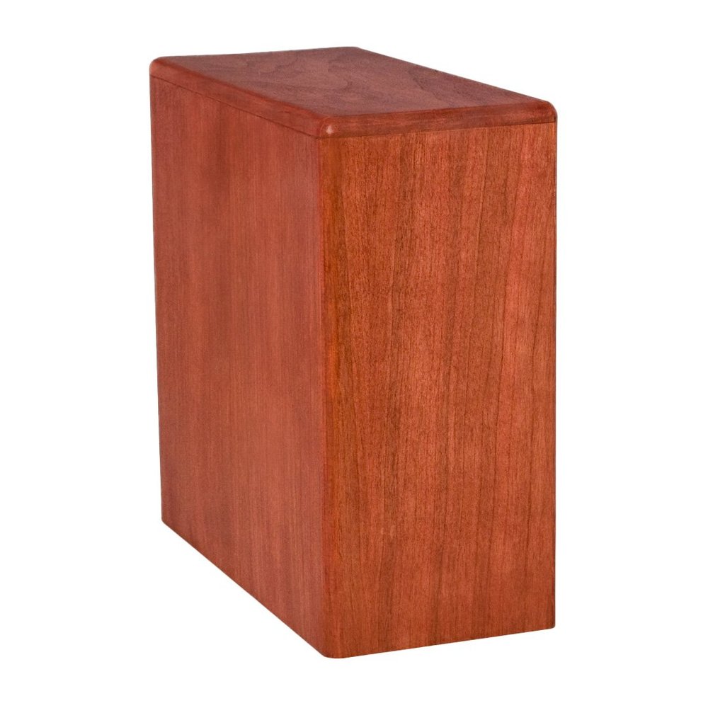 Wood Cremation Urn - Cherry Bookshelf