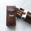 Personalized Engraved Free Cigar Case,Cutter-Dark Brown leather-Father's day gift view 1