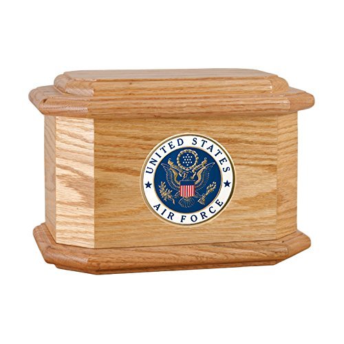 Wood Cremation Urn - Oak Diplomat Military (Army)
