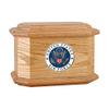 Wood Cremation Urn - Oak Diplomat Military (Navy) view 1