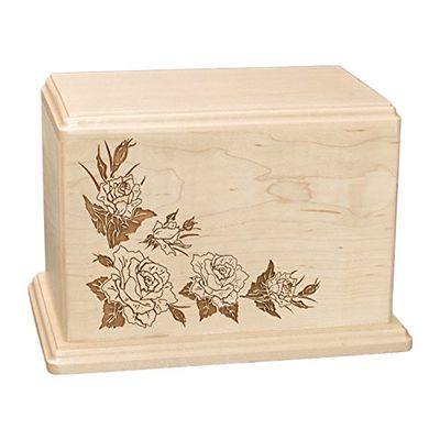 Wood Cremation Urn - Maple Rose