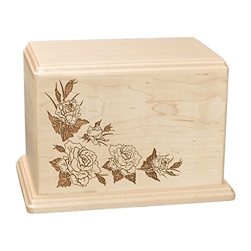 Wood Cremation Urn - Maple Rose