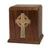 Wood Cremation Urn - Walnut Celtic Cross view 1