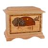 Wood Cremation Urn - Oak Geese Ambassador view 1