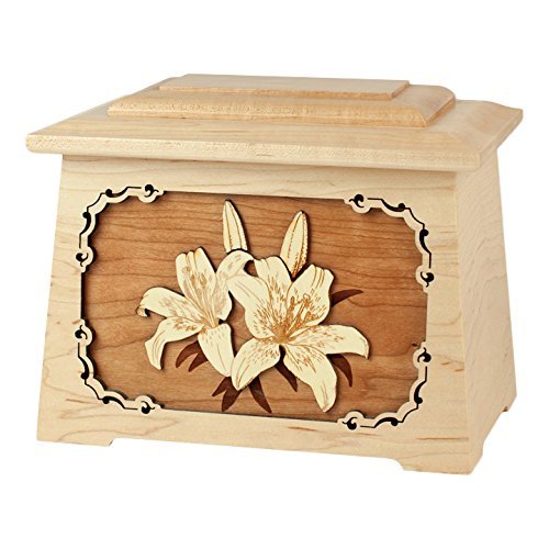 Wood Cremation Urn - Maple Lilies Astoria
