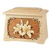 Wood Cremation Urn - Maple Lilies Astoria view 1