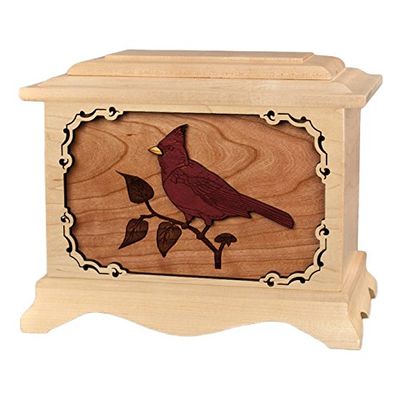 Wood Cremation Urn - Maple Cardinal Ambassador