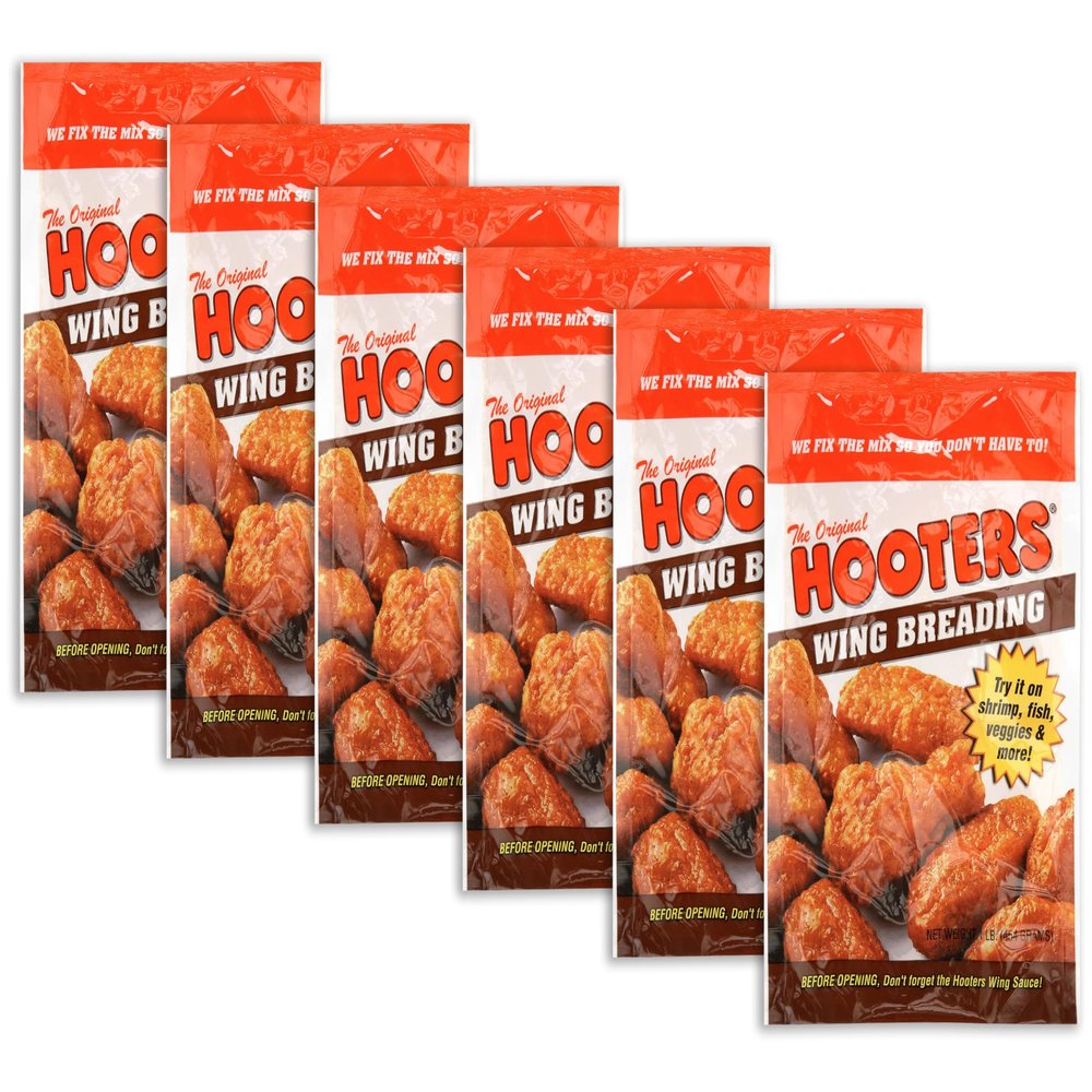 Hooter's Wing Breading Mix, 16-Ounce (Pack of 6) by Hooters