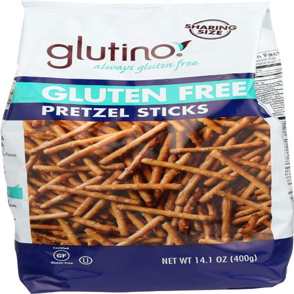 Glutino Gluten Free Pretzel Sticks, 14.1-Ounce Bags (Pack of 12) by Glutino