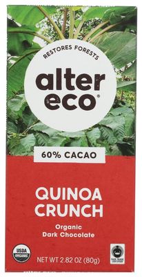 Alter Eco Organic Quinoa Dark Chocolate, 2.82 Ounce -- 12 per case. by Alter Eco