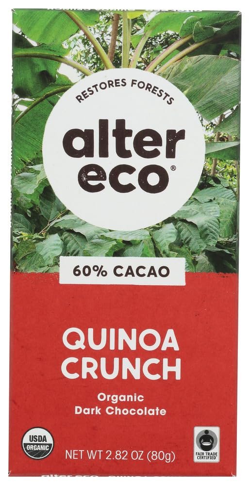 Alter Eco Organic Quinoa Dark Chocolate, 2.82 Ounce -- 12 per case. by Alter Eco