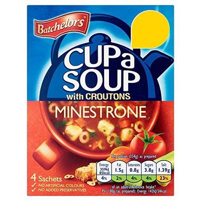 Batchelors Cup A Soup Minestrone - 94g - Pack of 8 (94g x 8) by Batchelors