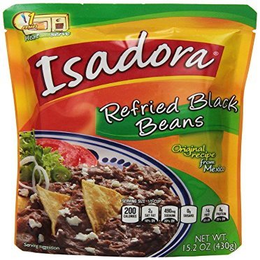Isadora Black Refried Beans, 15.2-Ounce (Pack of 8)