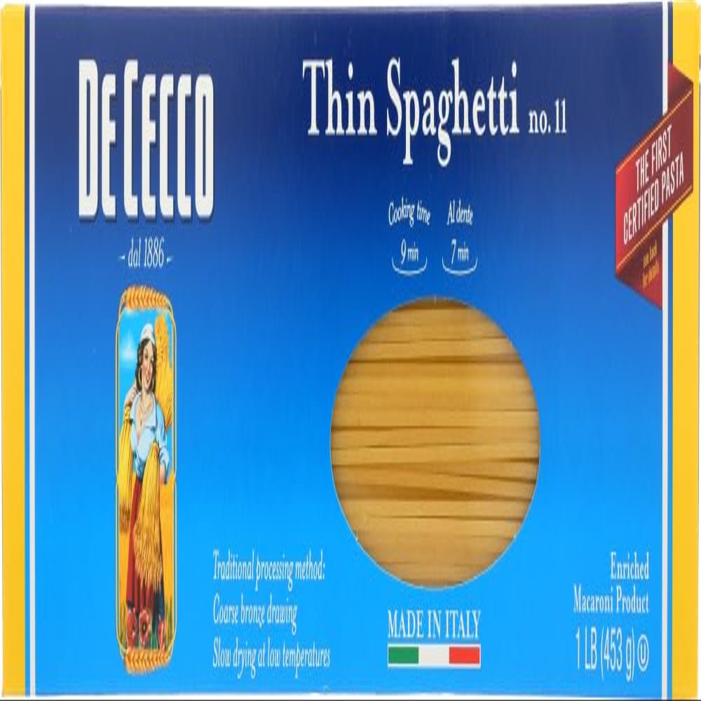 De Cecco Pasta, Thin Spaghetti, 16 Ounce (Pack of 5) by De Cecco