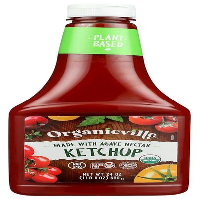 OrganicVille Organic Gluten Free Ketchup 24-Ounce Bottles (4 Pack) by Organicville