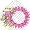 1/4 Sheet - 1st Birthday Butterfly - Cake Photo Frame - Edible Cake/Cupcake Topper - D4142 view 1