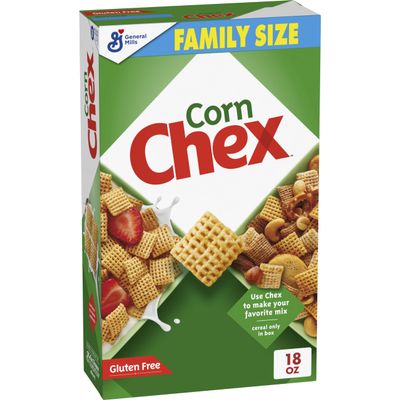 Corn Chex Gluten Free Breakfast Cereal, Homemade Chex Mix Ingredient, Family Size, 18 oz