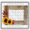 1/4 Sheet - Sunflower Wood Frame - Cake Photo Frame - Edible Cake/Cup Cake/Cupcake Topper - D21052 view 1