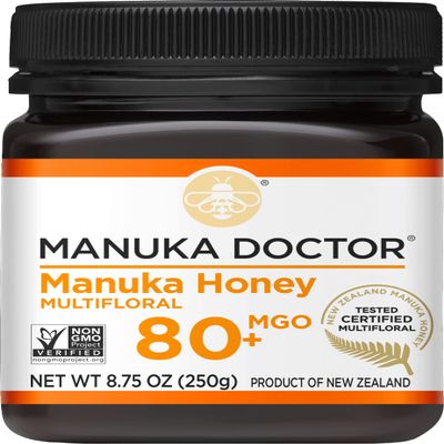 Manuka Doctor - MGO 80+ Manuka Honey Multifloral, 100% Pure New Zealand Honey. Certified. Guaranteed. Raw. Non-GMO (8.75oz)
