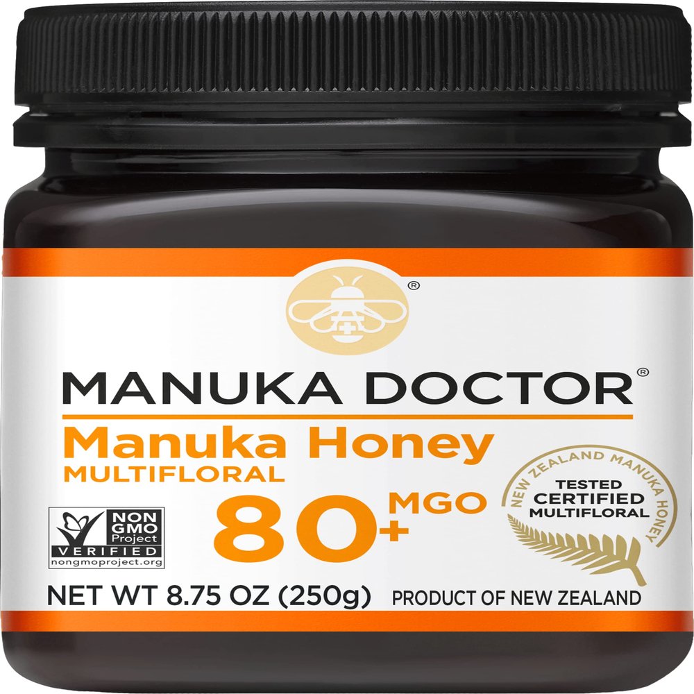 Manuka Doctor - MGO 80+ Manuka Honey Multifloral, 100% Pure New Zealand Honey. Certified. Guaranteed. Raw. Non-GMO (8.75oz)