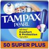 Tampax Pearl Tampons for Women, with LeakGuard Braid, Super Plus Absorbency, Unscented, 50 Count view 1